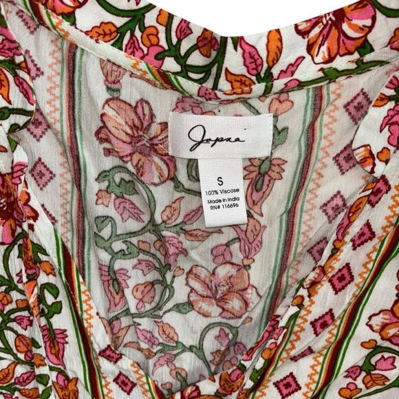 Japna Boho Floral Flowy  Long Sleeve Hippie Teired Dress Women’s S Conservative - Picture 9 of 14